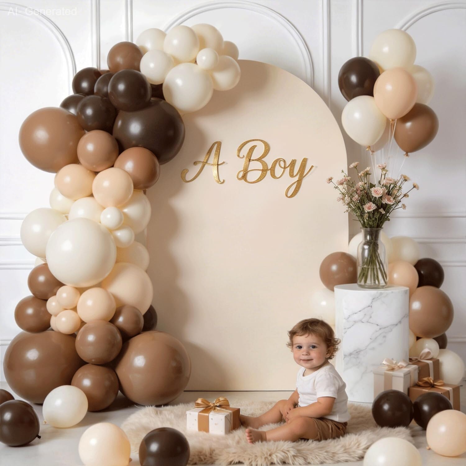Dark Brown balloons 12in 10in 5in for arch kit