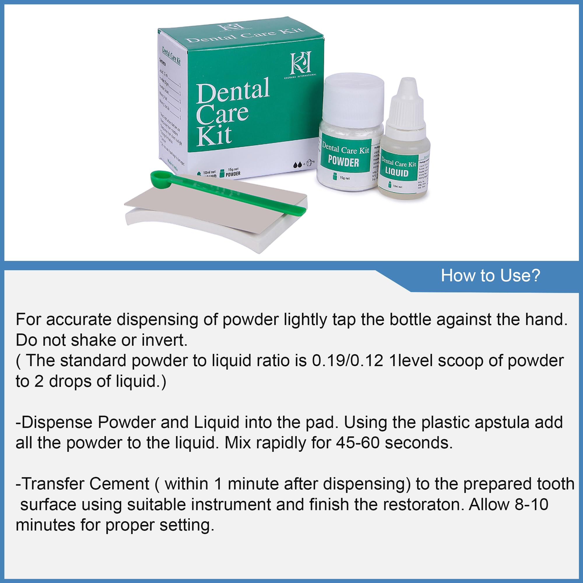 Self curing self adherent universal shade cement kit