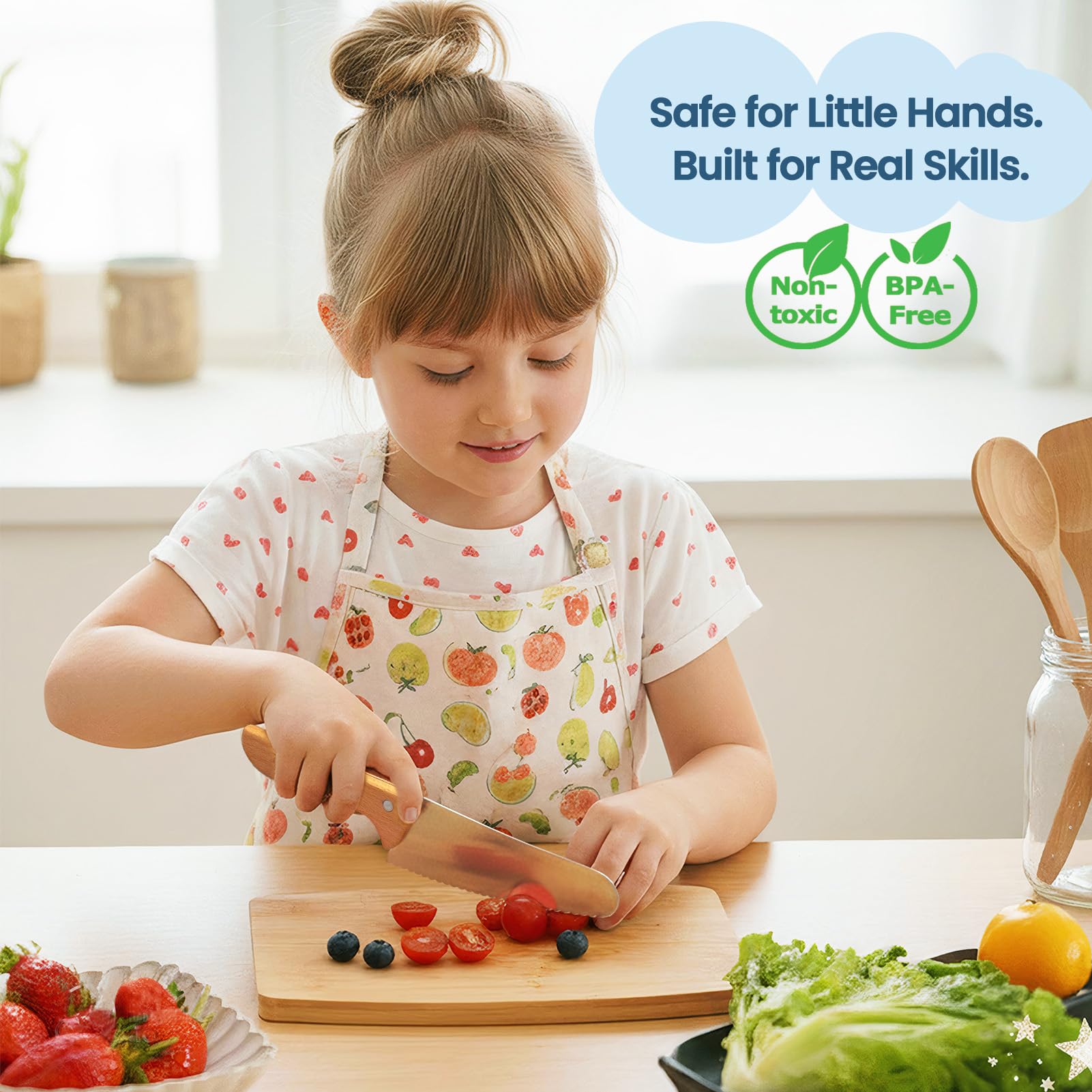 Kibbidea 11-piece kids cutting board set image