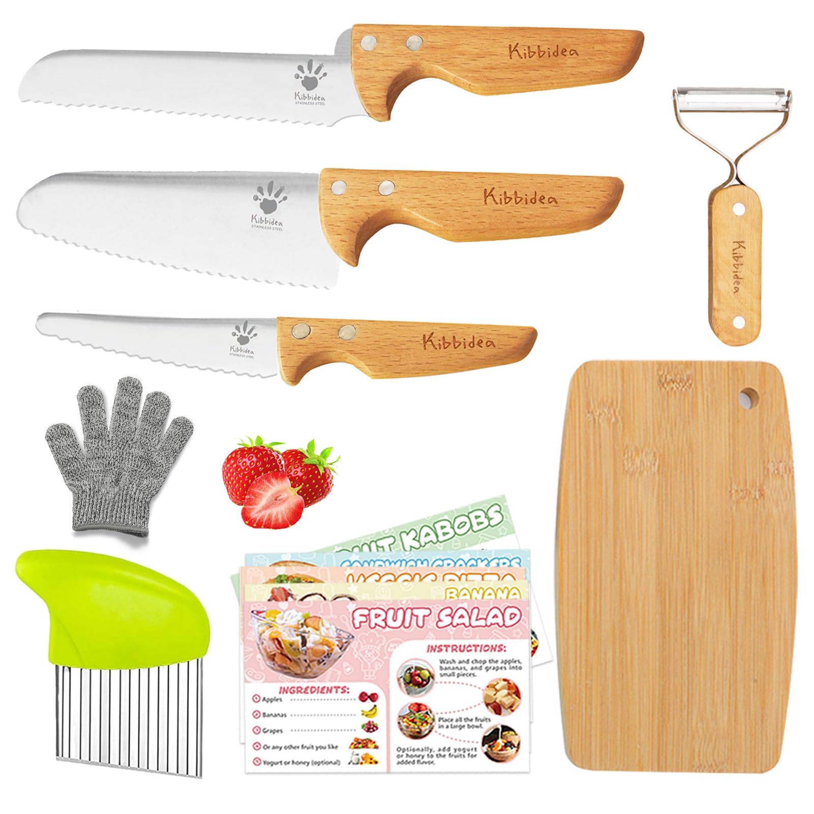 Kibbidea kids safe knives real cooking chef knife image