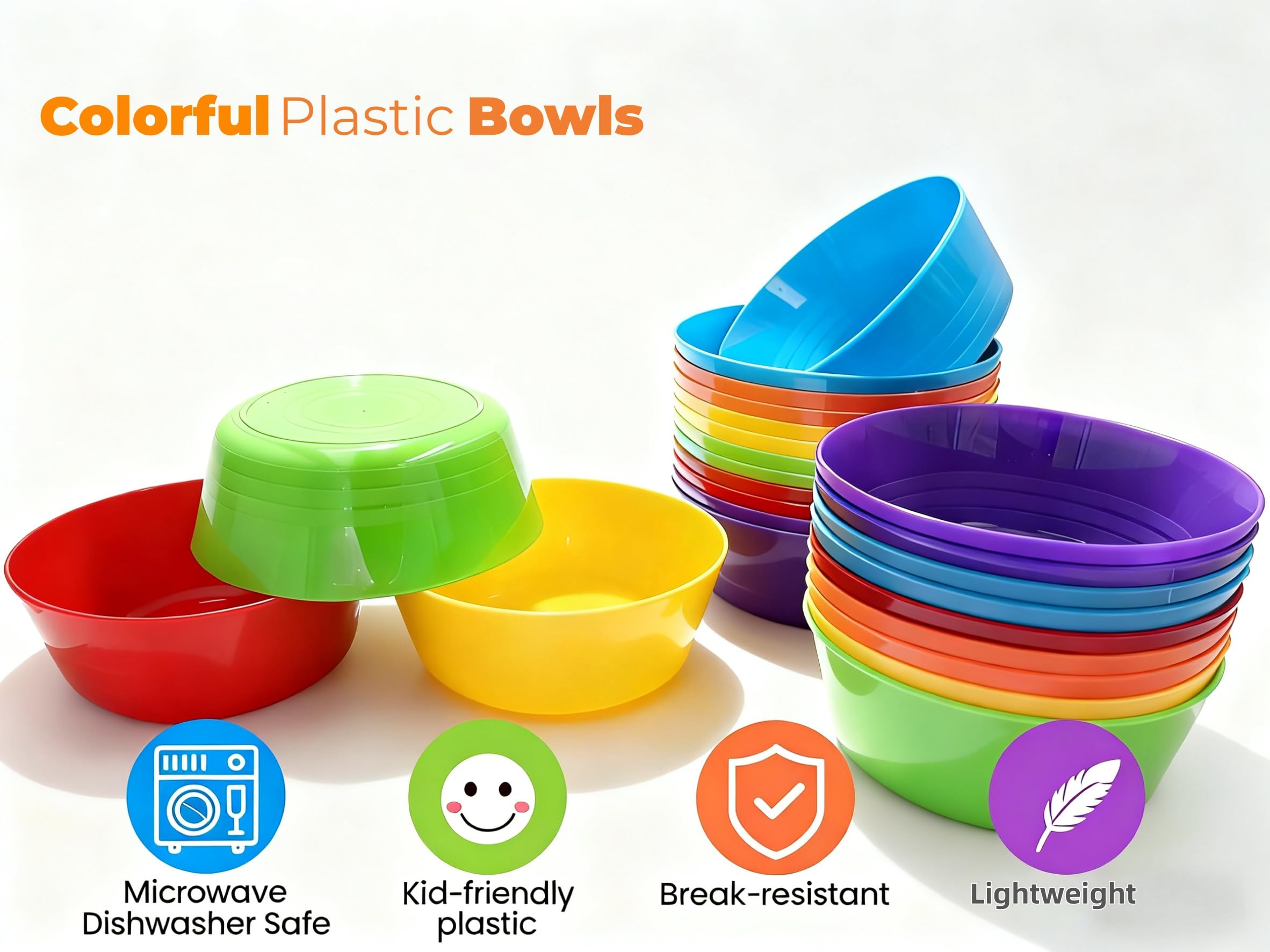 Shatter-resistant lightweight toddler bowls for meals