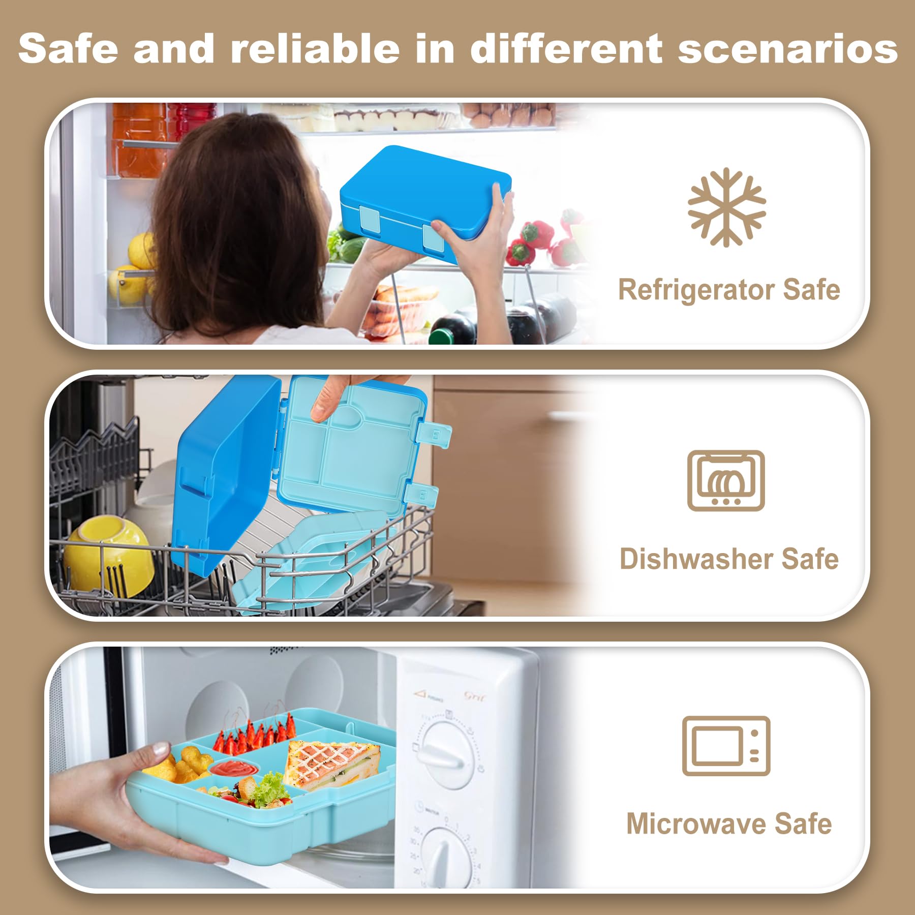 5.45 cup capacity lunch box for kids and adults