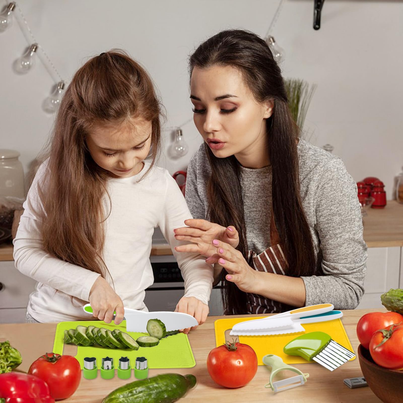 Vegetable cutters silicone baking cups and crinkle cutter