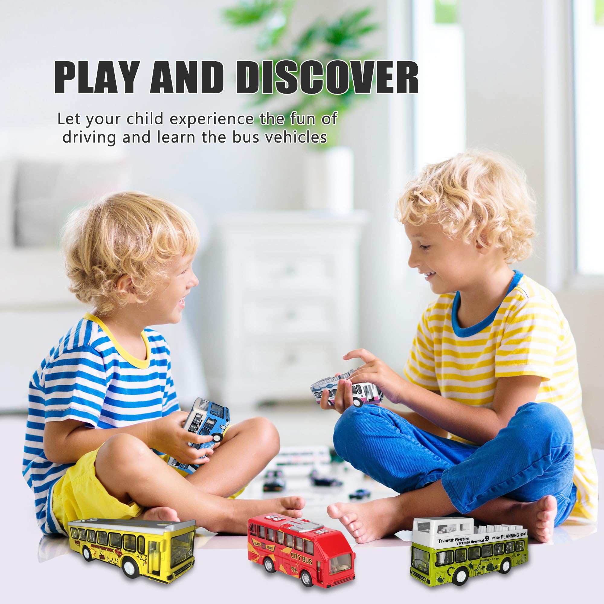 Durable KIDAMI bus toys for indoor and outdoor play