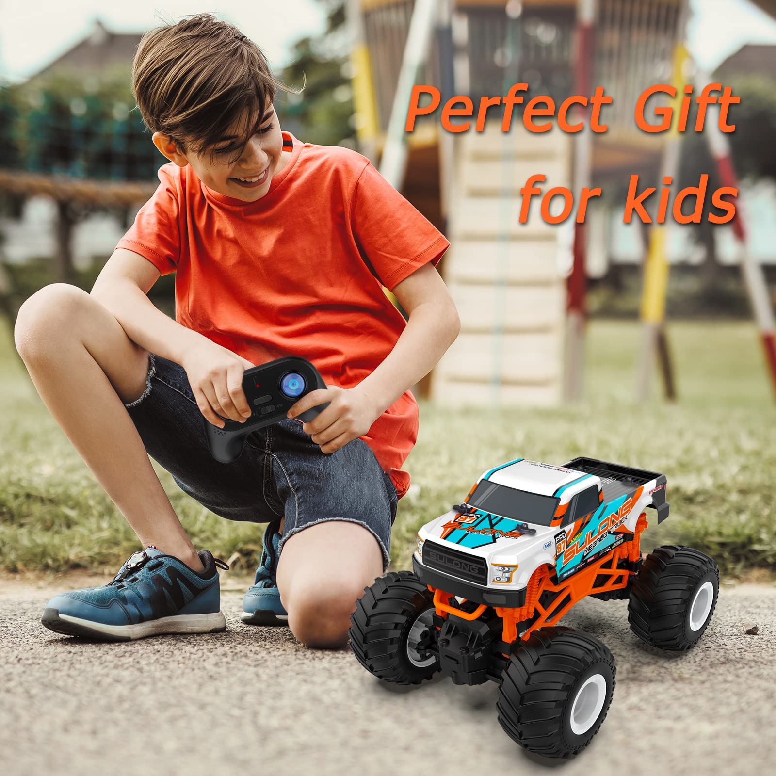 Kidcia all terrain orange RC car gift idea