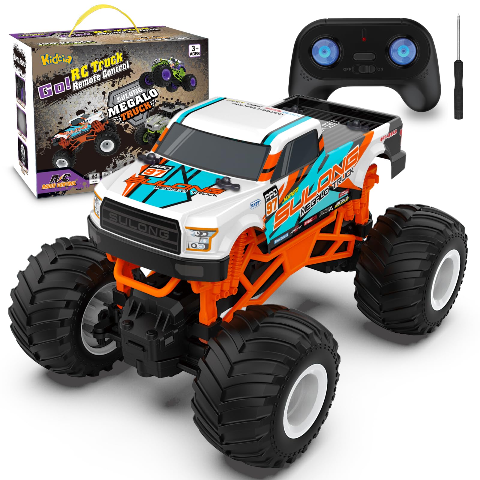 Kidcia orange 1:16 scale RC monster truck