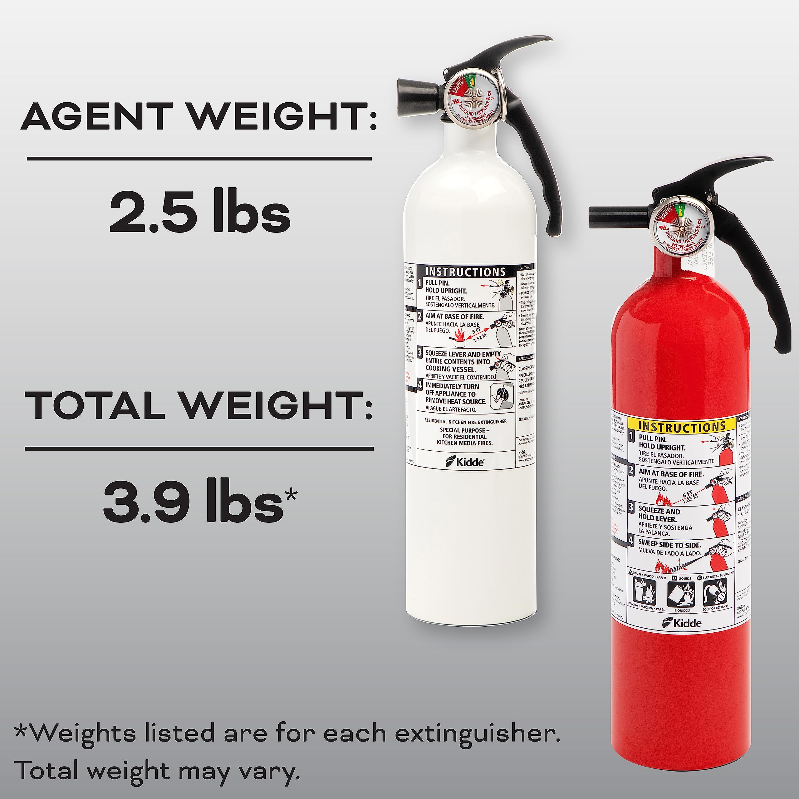 Metal valve assembly on extinguisher