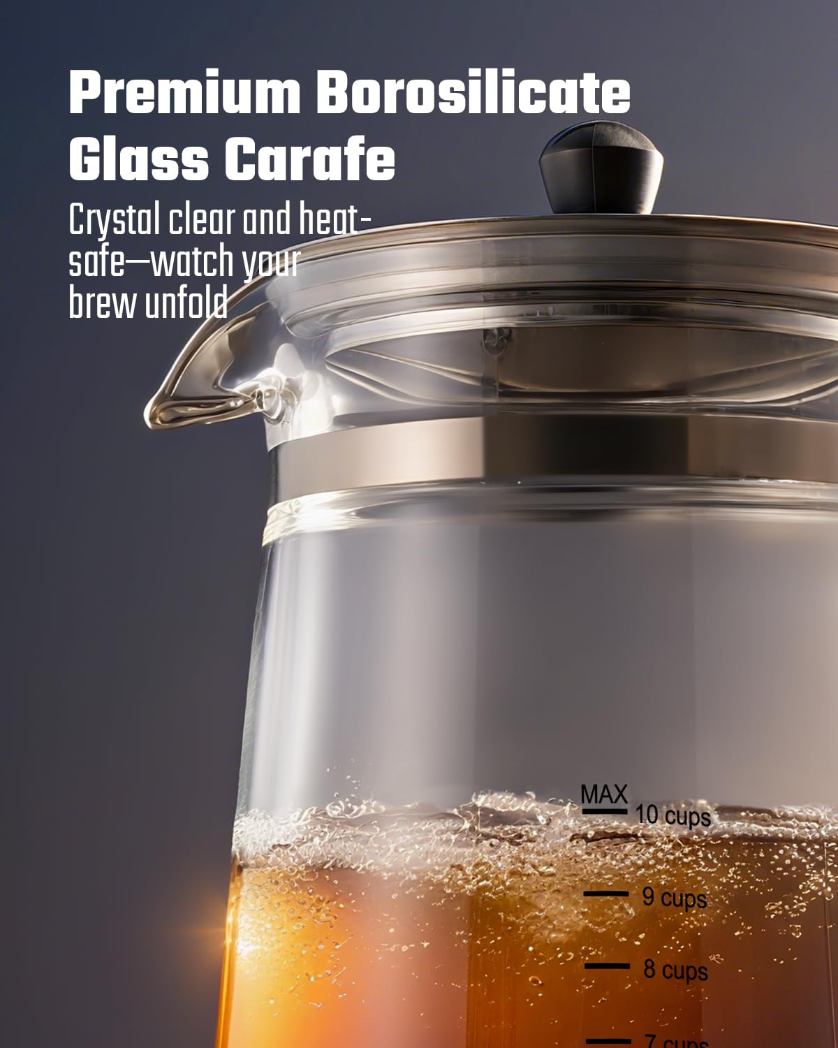 KIDISLE 10-Cup percolator with glass carafe