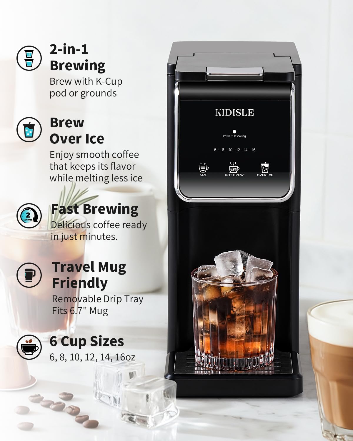 Direct iced coffee mode on KIDISLE coffee maker