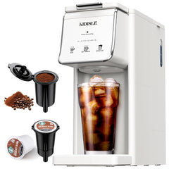 KIDISLE single serve coffee maker white finish
