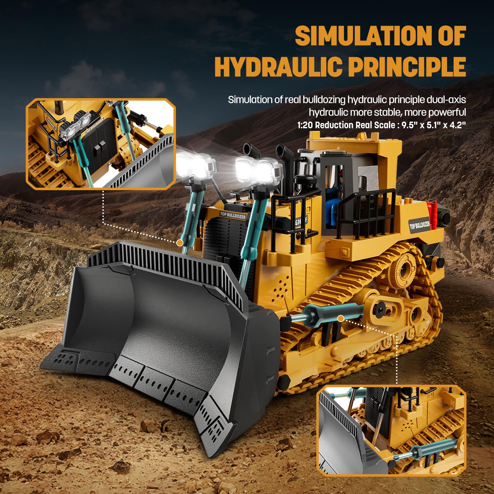 KIDMARKT RC Bulldozer toy USB charging cable and remote setup
