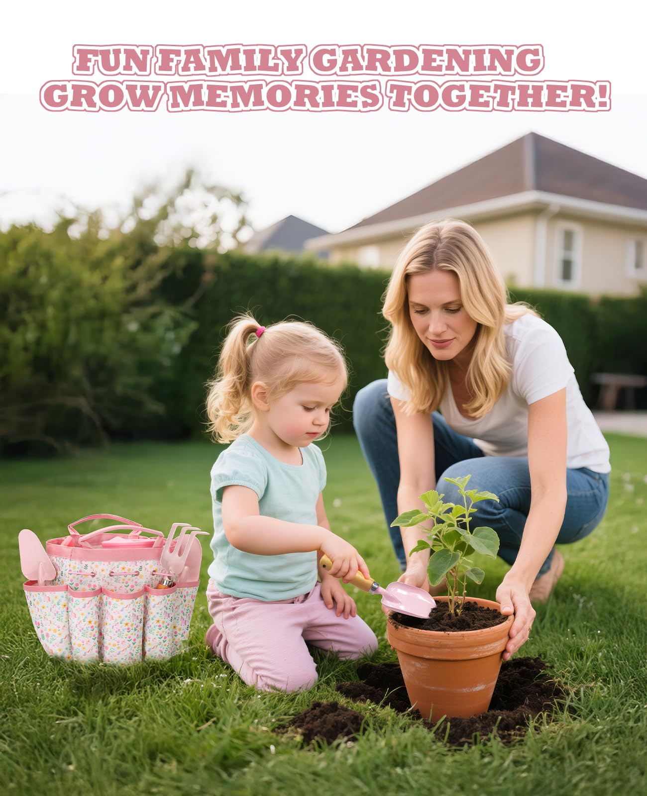 Pink Kids Gardening Set color feature