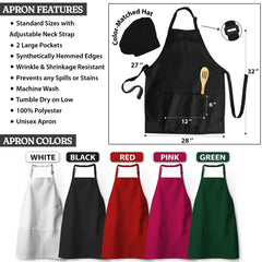 Kids wearing 7th Hill Halloween Apron while cooking