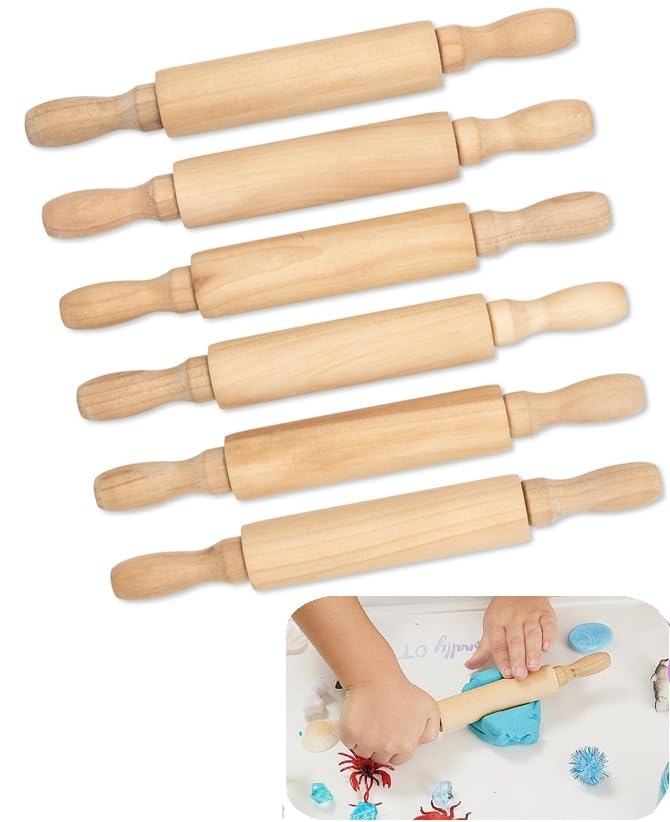 Kids rolling pins for dough clay and playdough projects