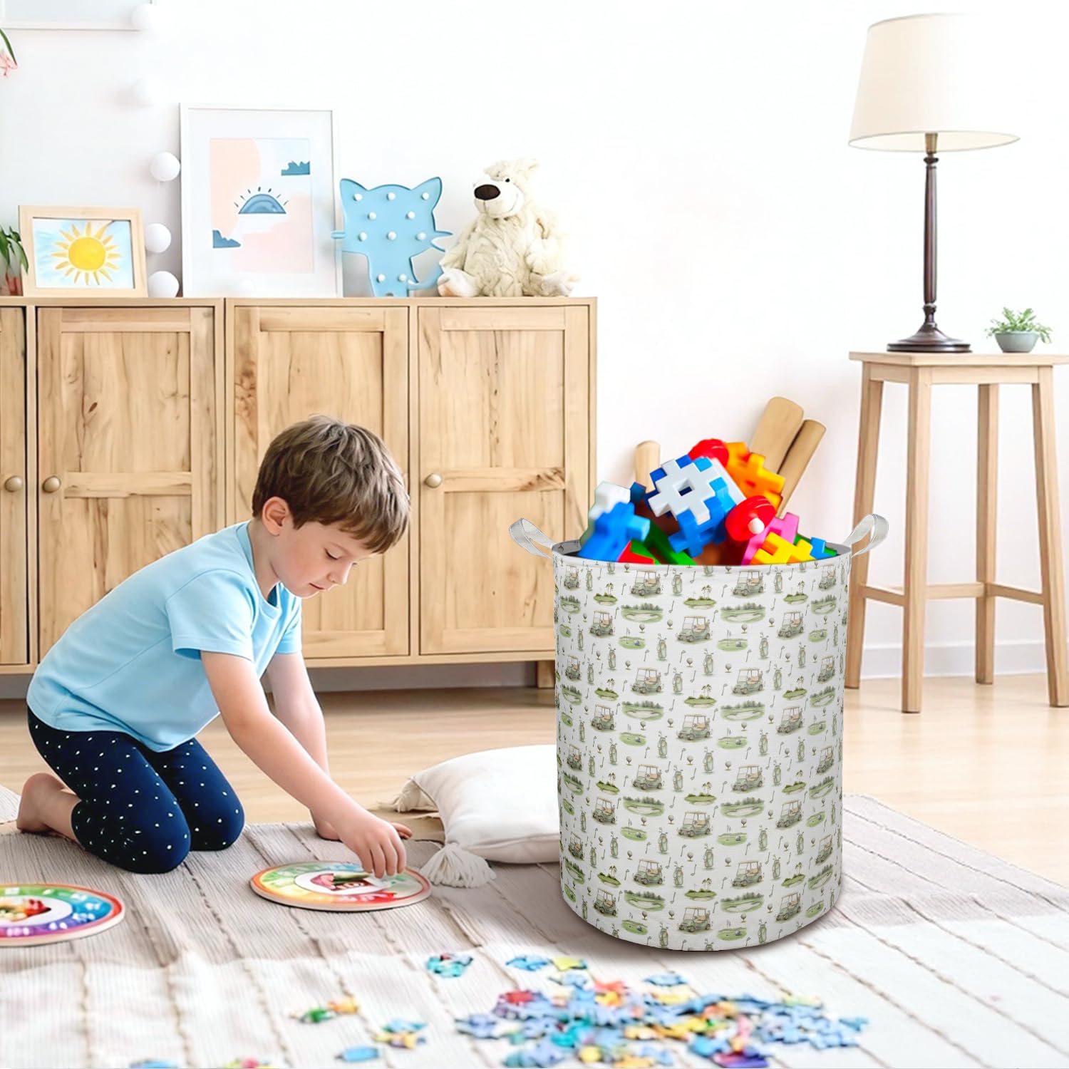 Basket featuring reinforced handle for easy carrying