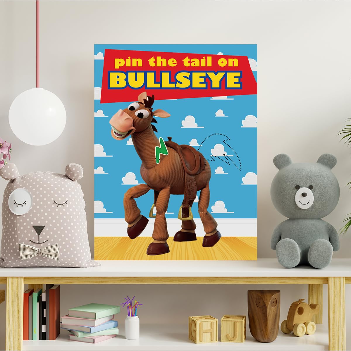 Poster used to decorate walls after Toy Inspired Stories party