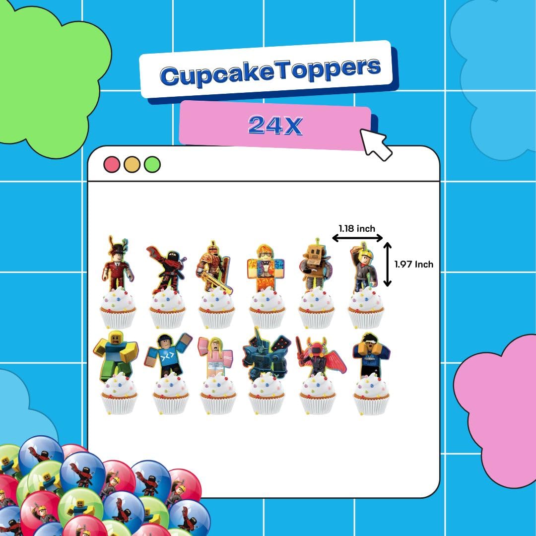 Kids birthday party decoration set with banner balloons toppers