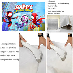 Spider and His Friends birthday party decoration backdrop