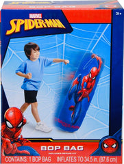 Bop bag with sand-filled bottom and air-inflated top