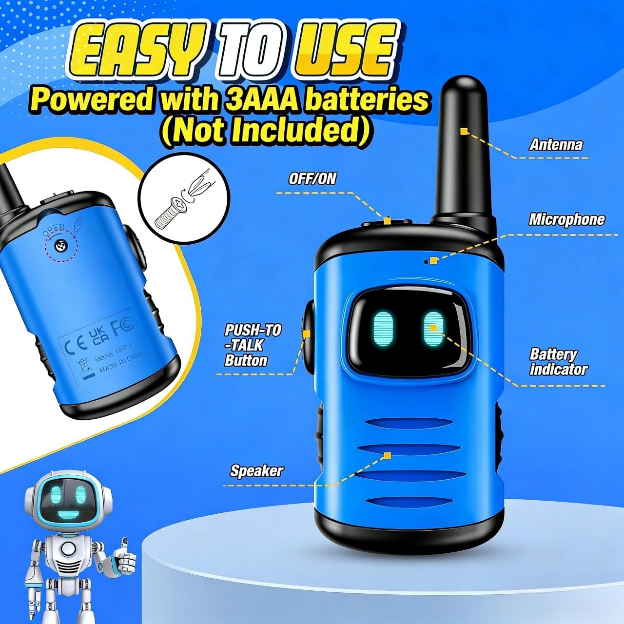gift box packaging for comedyfun robot walkie talkies