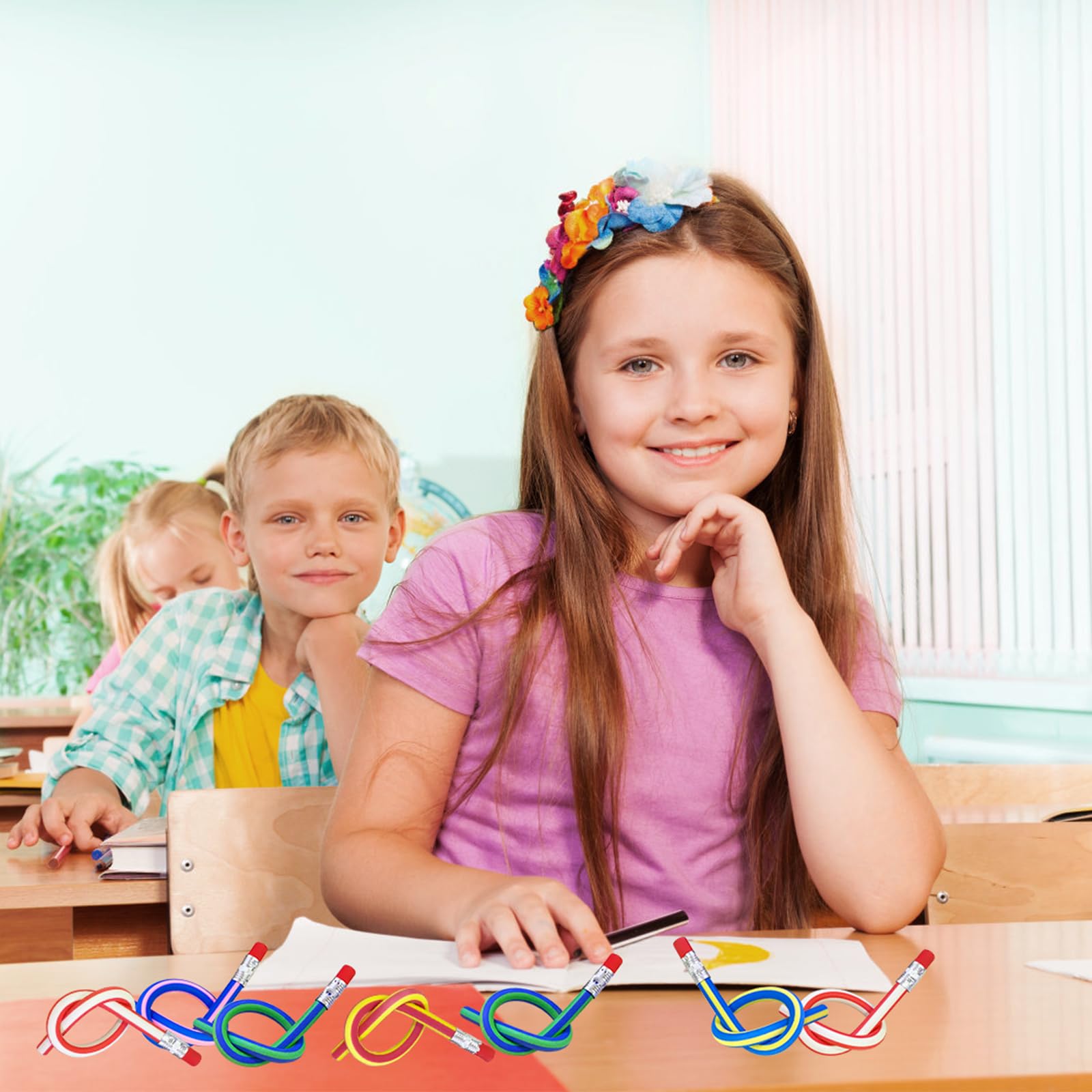 Pencils packaged as classroom gifts for students