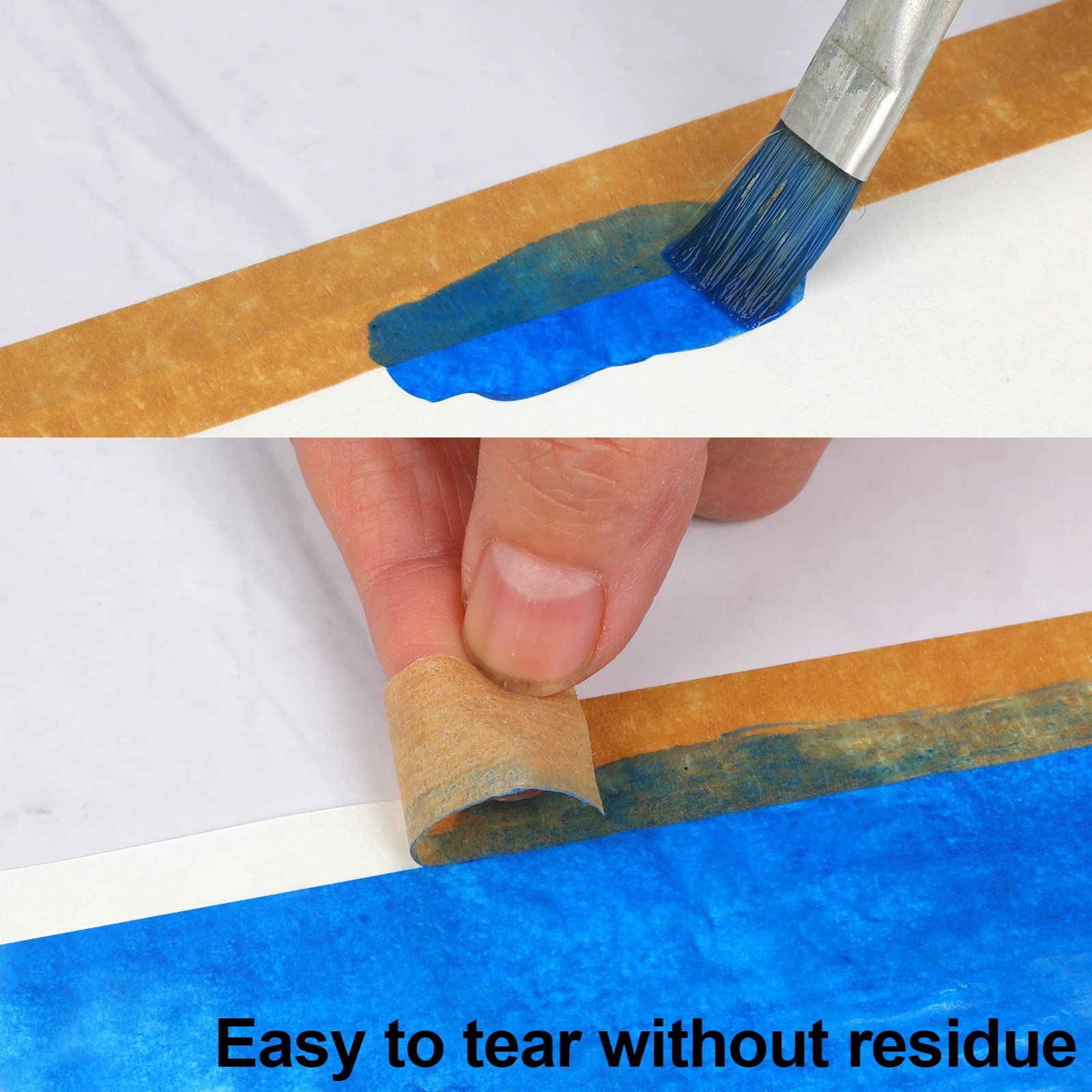 Waterproof odorless textured paper masking tape set