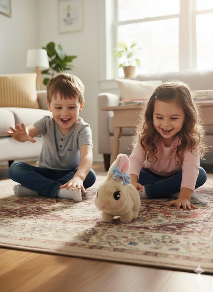 Kids Easter gift bunny toy display