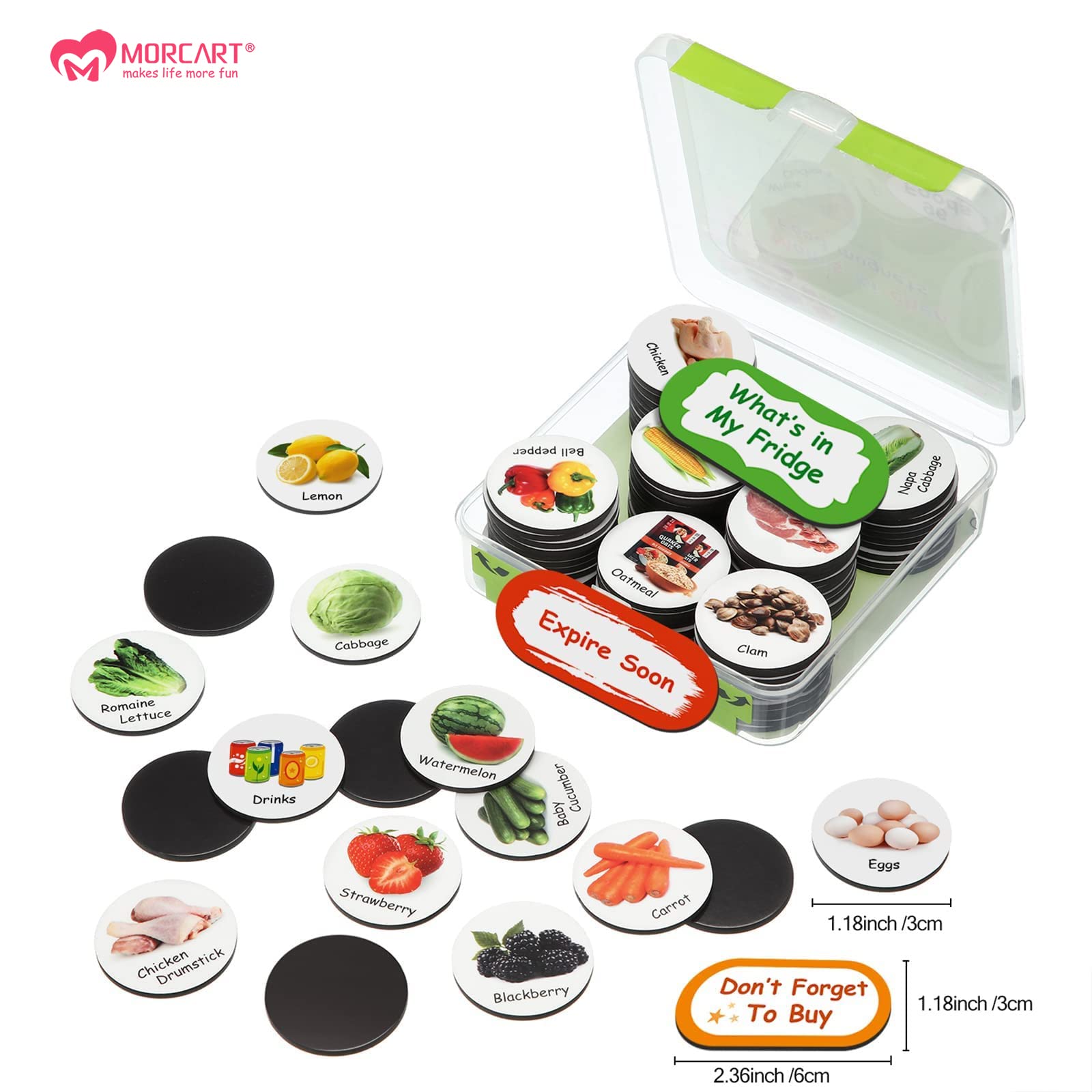 Refrigerator inventory magnets for pantry planning