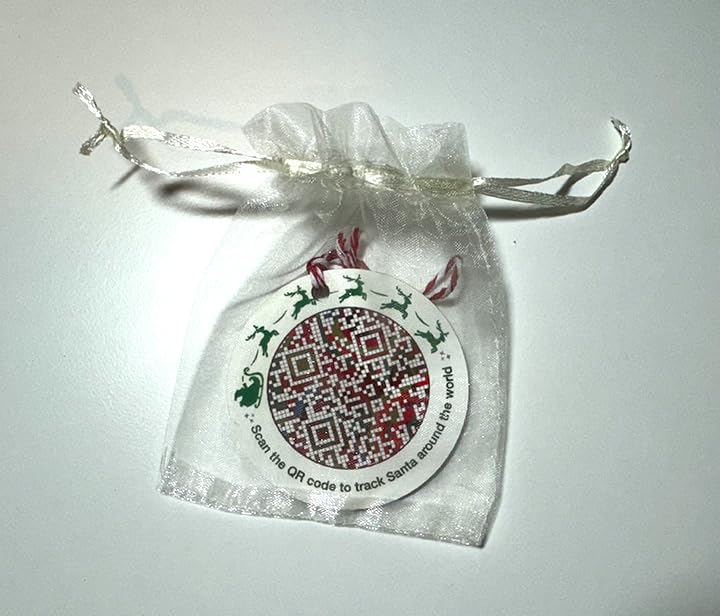 Tech gift Santa tracker ornament for grandchildren