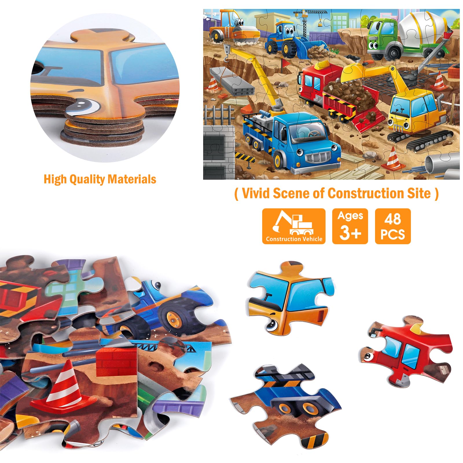 Educational puzzle for cognitive development and hand-eye coordination ages 3 and up