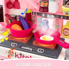 Running water sink feature in Kids Kitchen Playset
