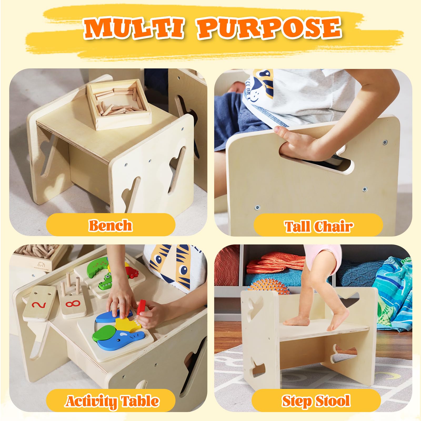 Table edges are rounded for child safety