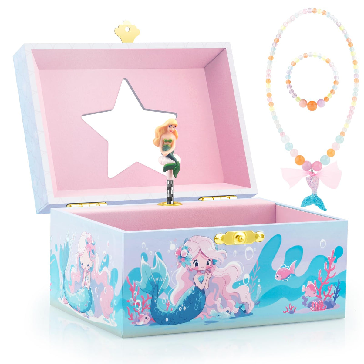 Kids Musical Jewelry Box for Girls Blue product image