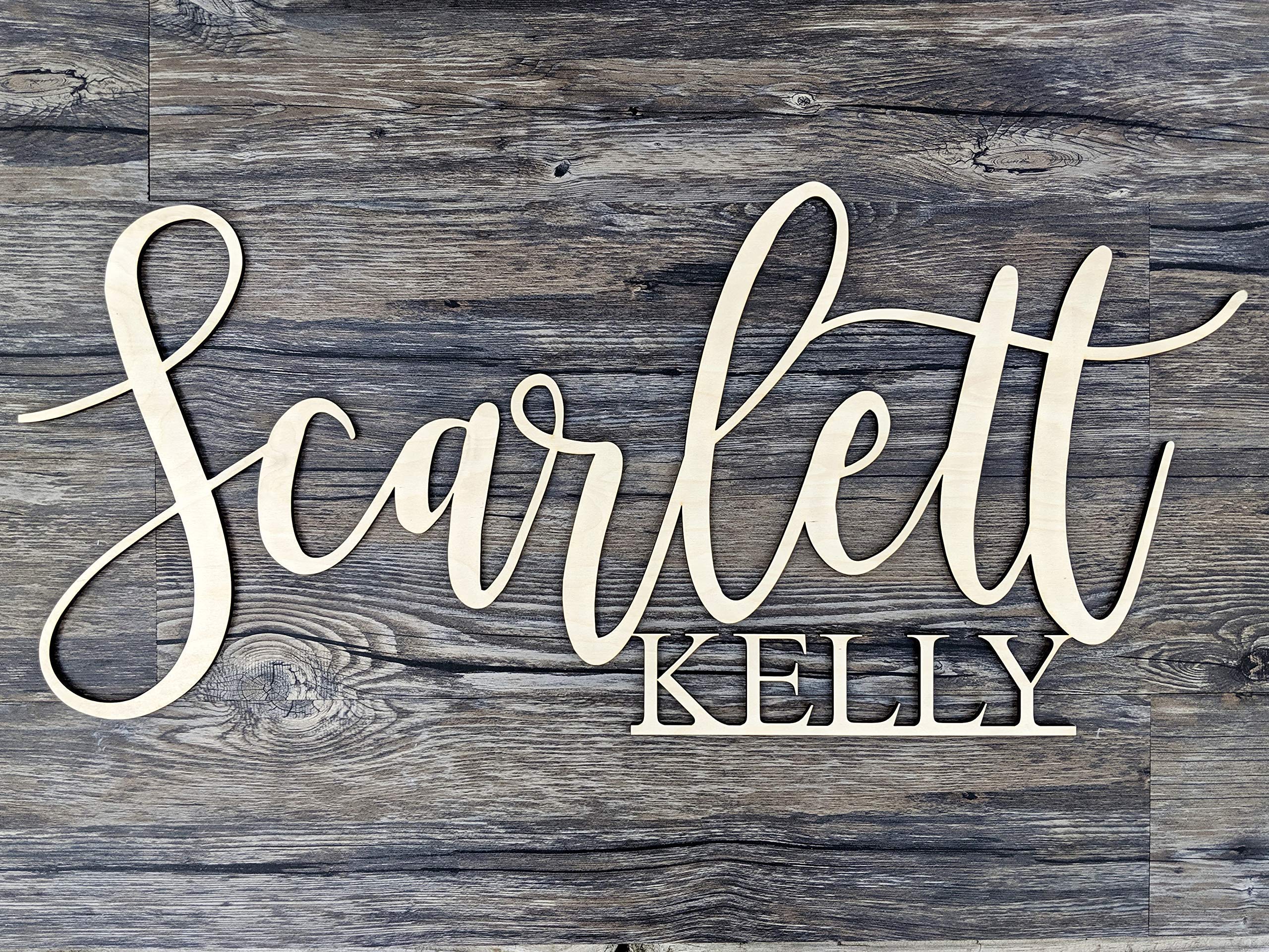 Kids name cutout sign ready for display