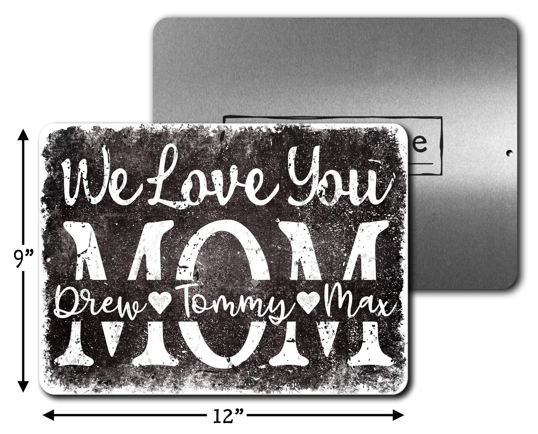 rust-proof aluminum metal sign with heart separators