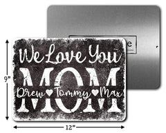 rust-proof aluminum metal sign with heart separators