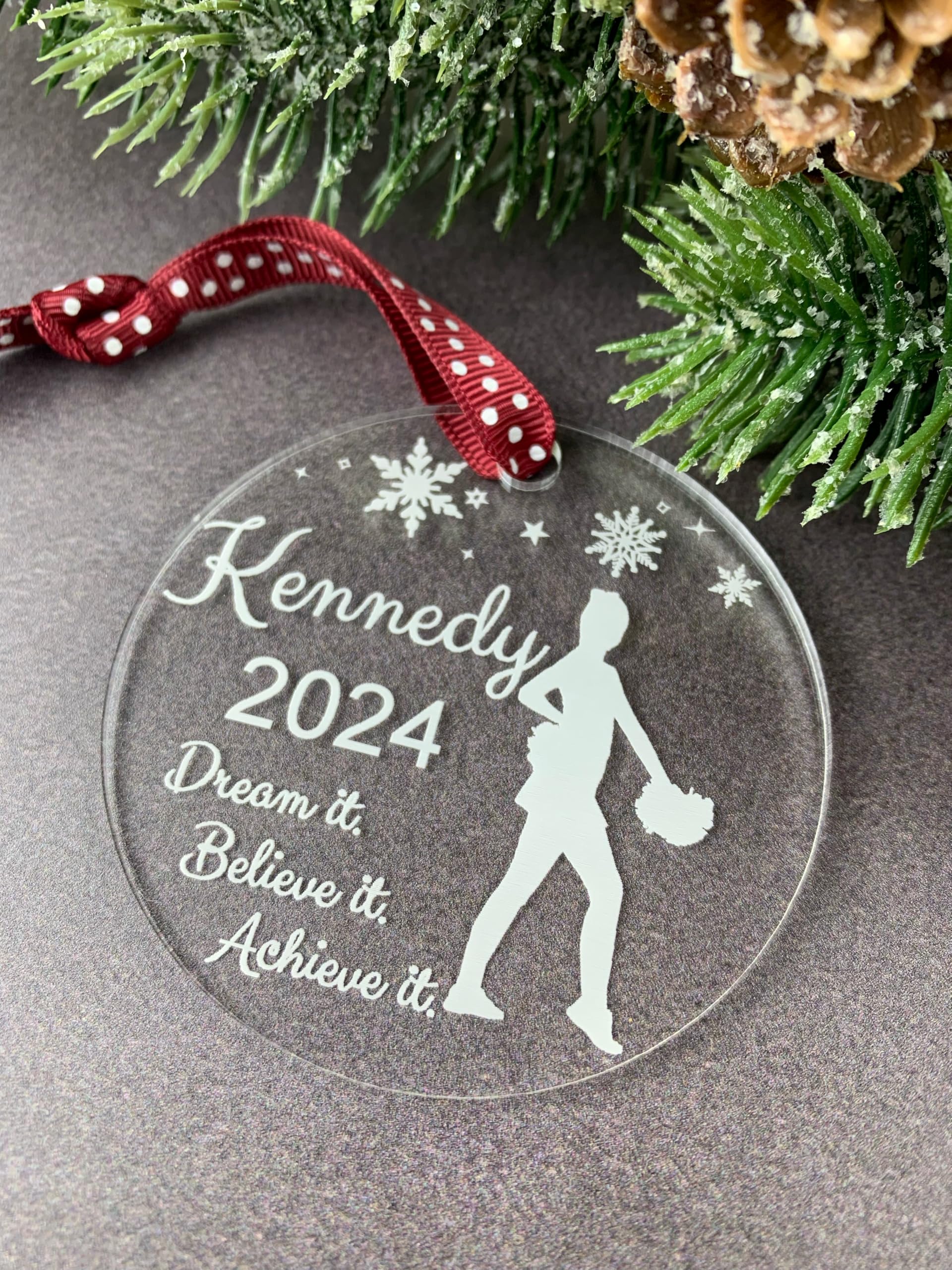 Kids cheer ornament Christmas keepsake