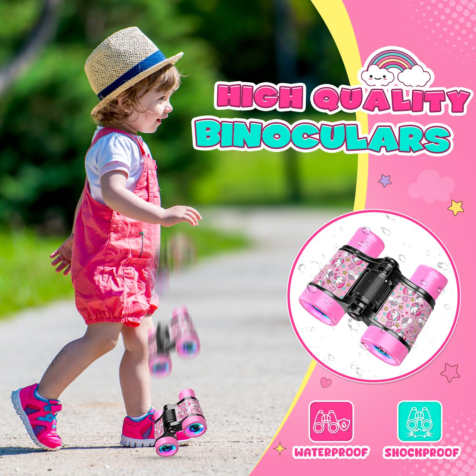 Outdoor kids binoculars used for bird watching activities