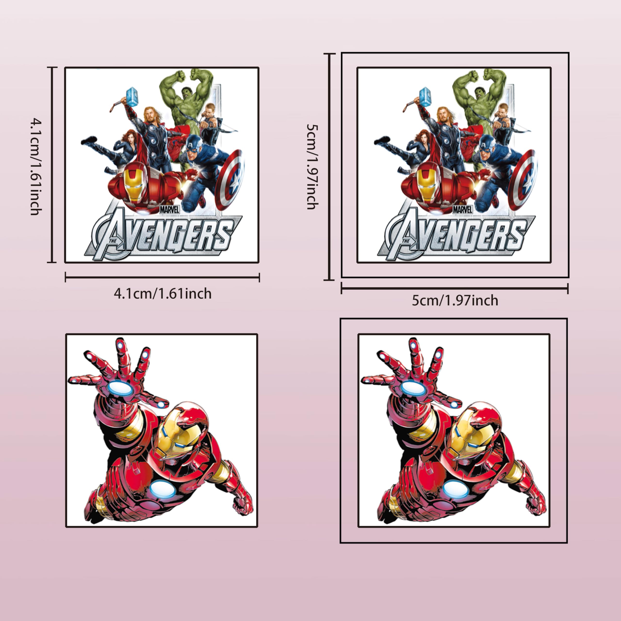 Blue Avengers tattoo stickers 2x2 inch one size fits all