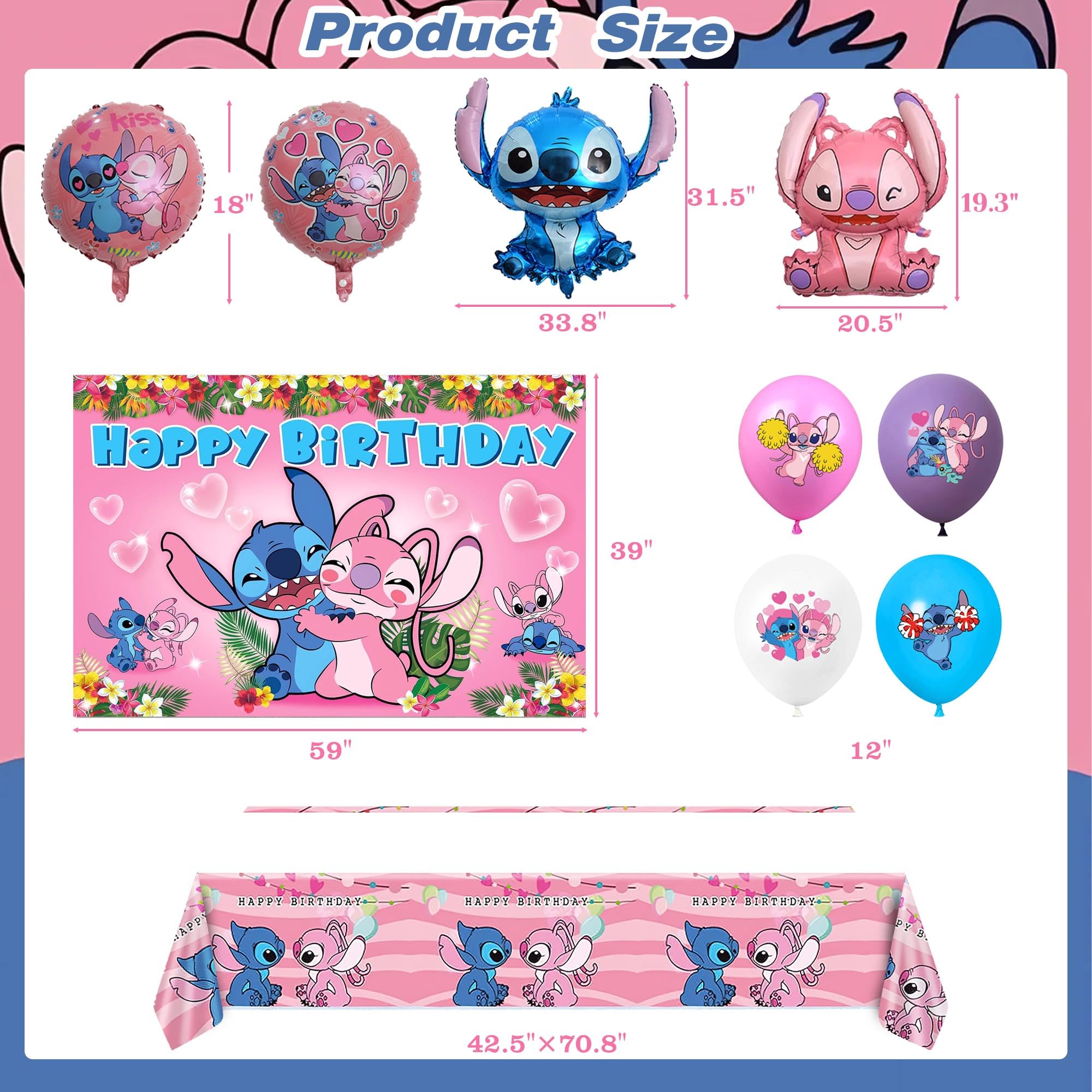 Tableware and napkins from Pink Cartoon Themed Birthday Party Decorations Set