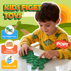Kids travel friendly pop it dinosaur