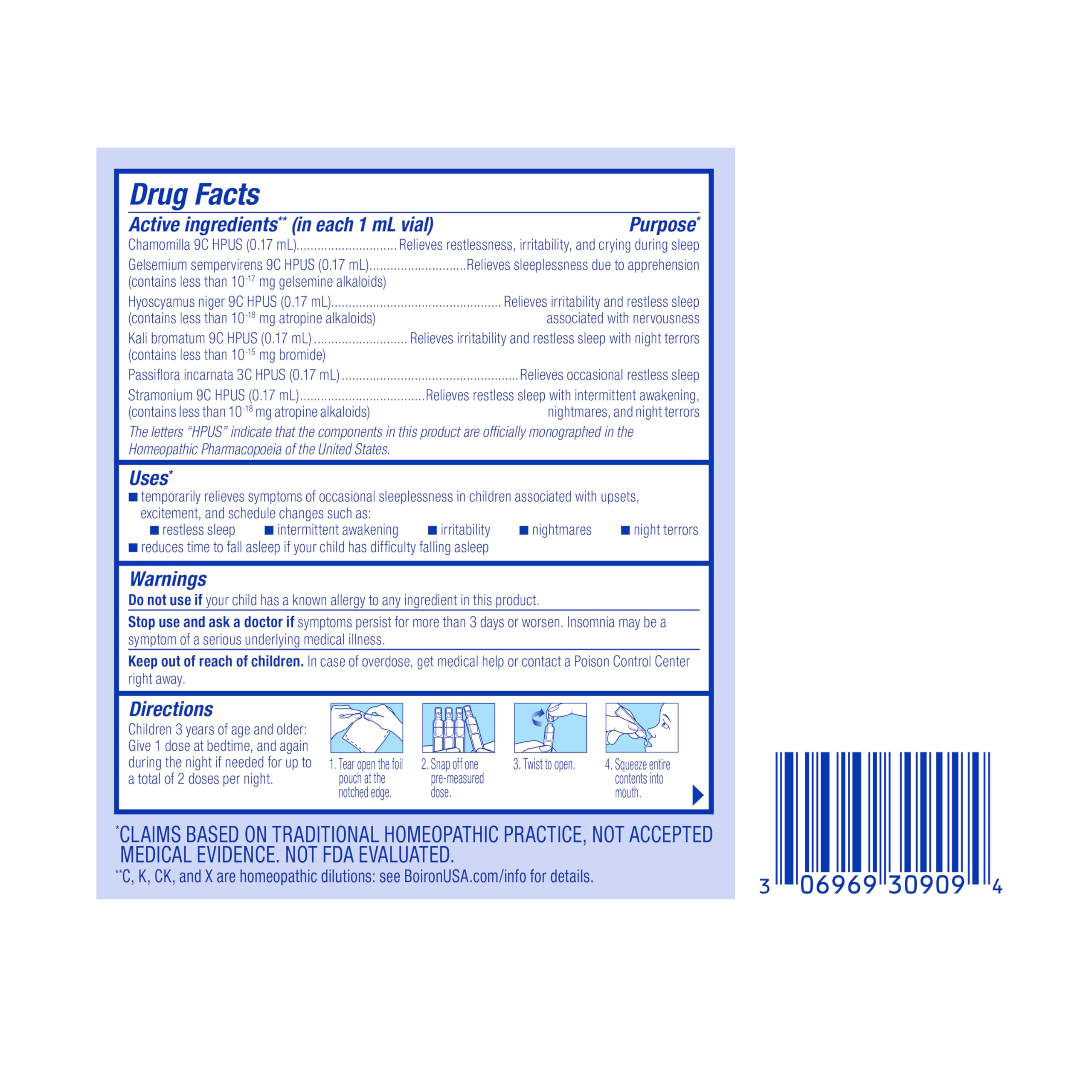 Non-GMO SleepCalm Kids no artificial additives