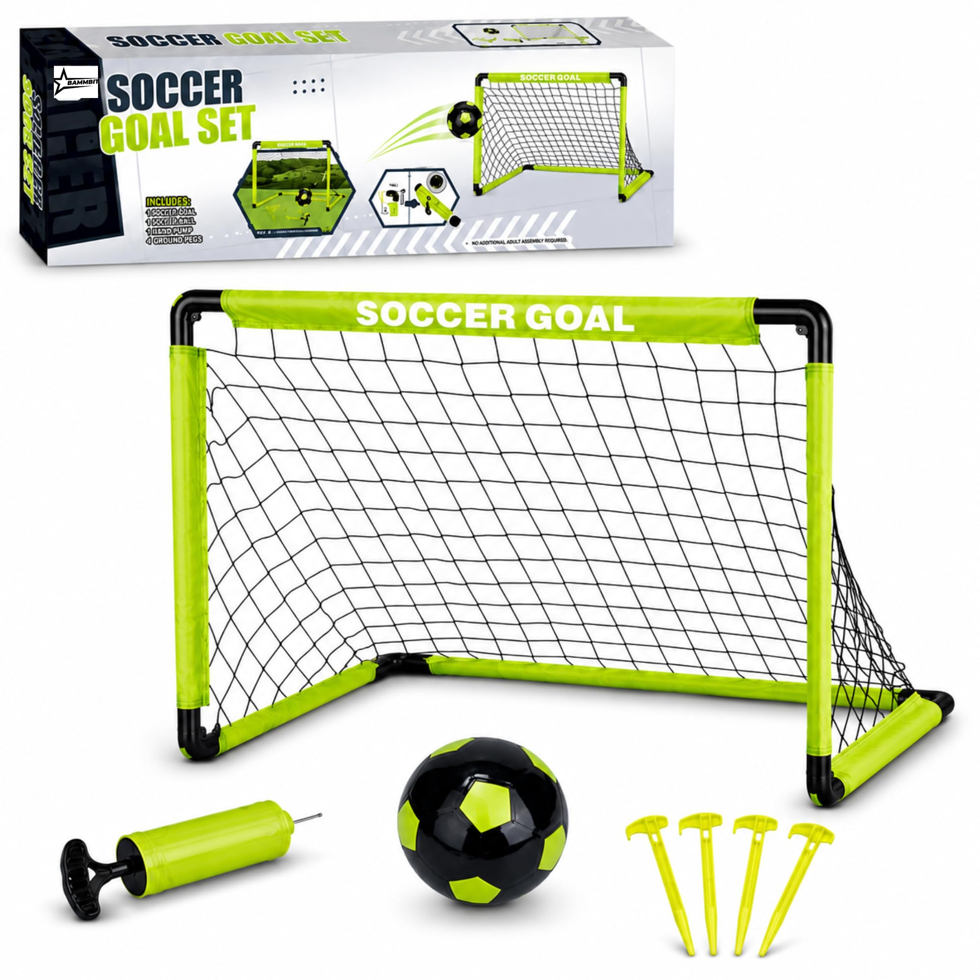 Kids Soccer Goal Set 2 Pack portable backyard setup