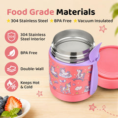stainless steel wide mouth lunch box for kids