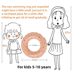 Inflatable swim ring with outer diameter 23 inches