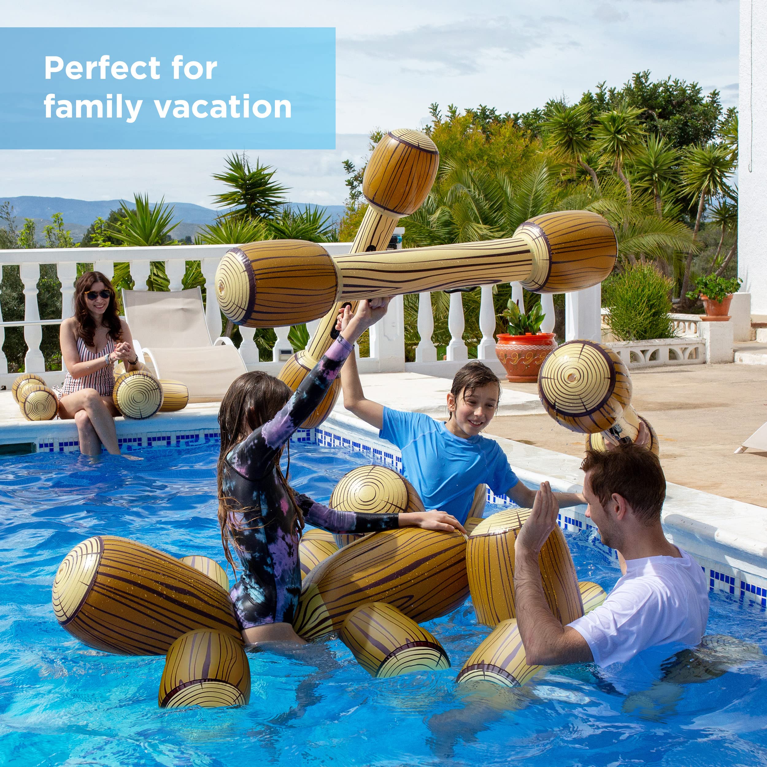Kids teens swimming toy logs set by Chuchik on water