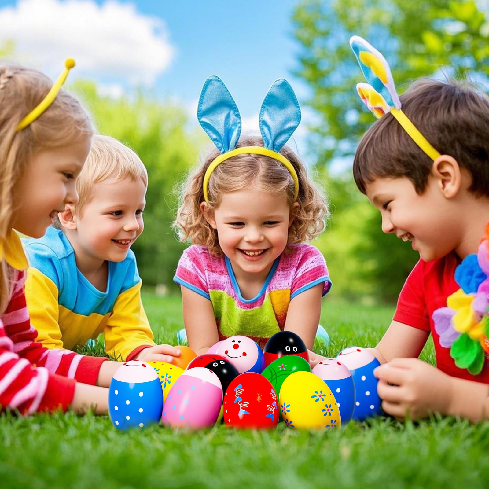 Easter basket fillers wooden eggs for educational play