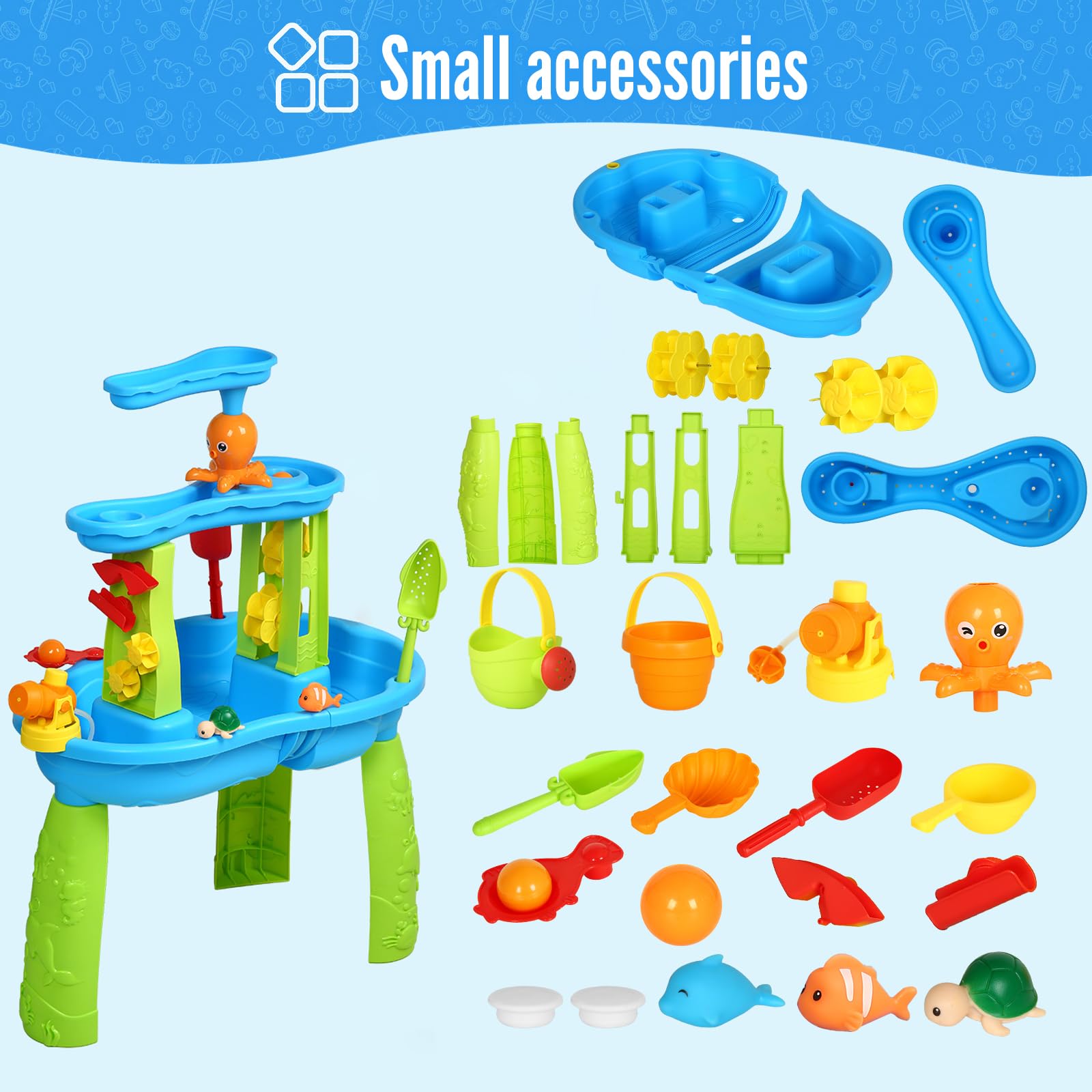Gift-ready Hugut water table for boys and girls ages 3-8