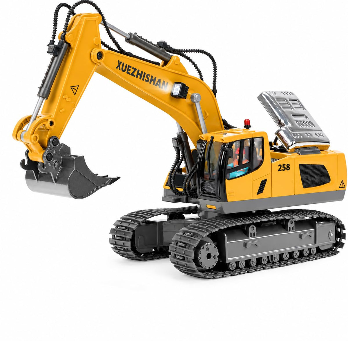 KidsFaves remote control excavator toy with alloy shovel