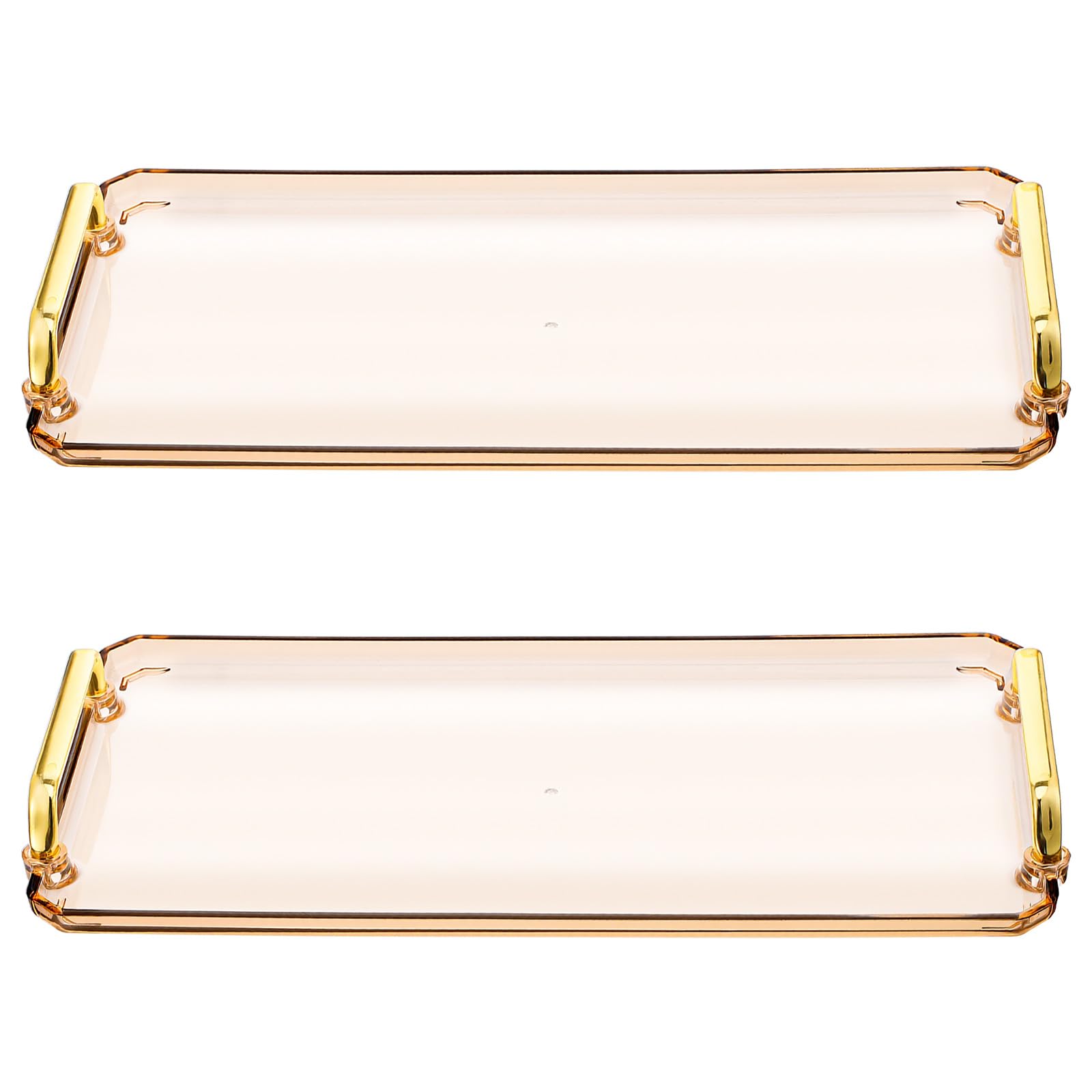 Kifmurase serving tray with golden handles set of 2 for party decor